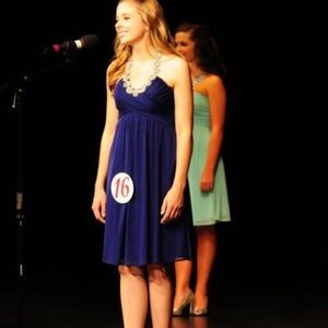 Royal blue dress perfect for pageants or prom